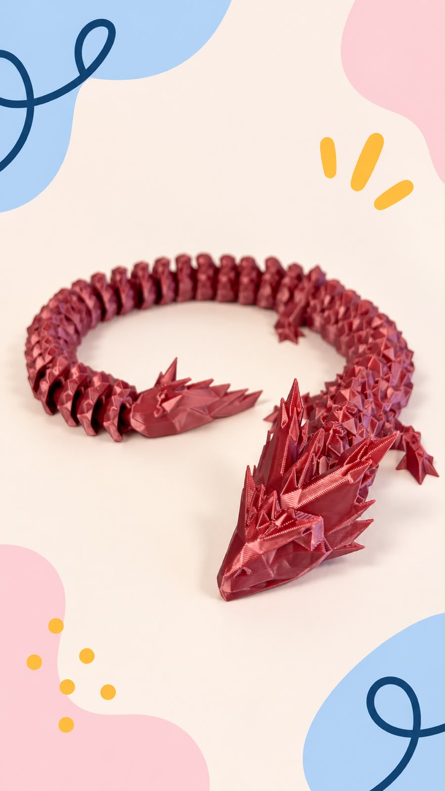 Dragão articulado vermelho