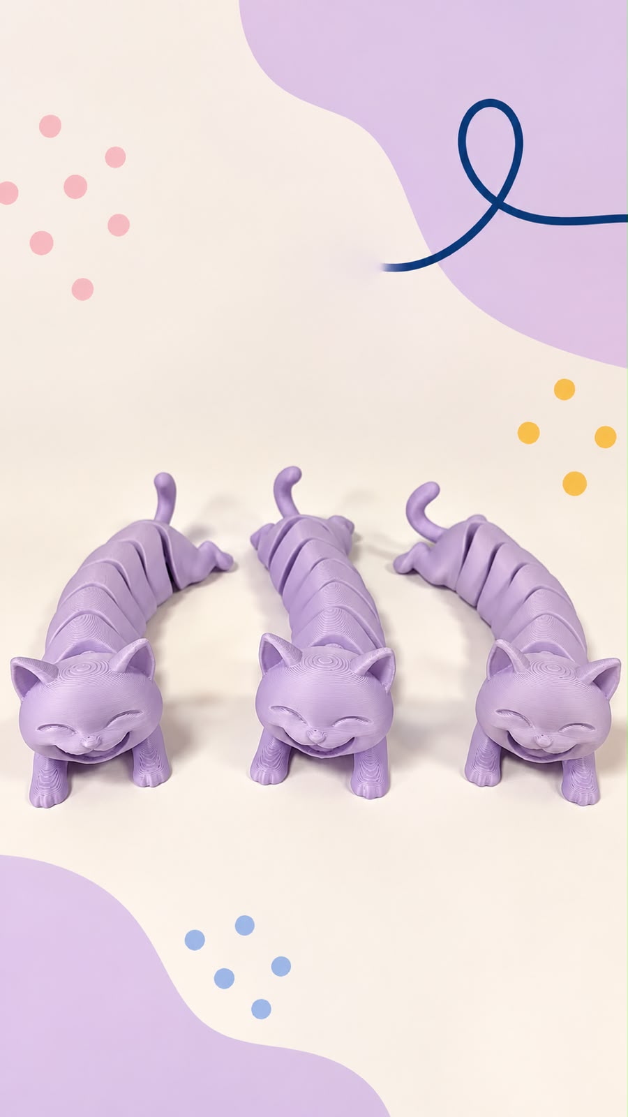 Gato Articulado roxos