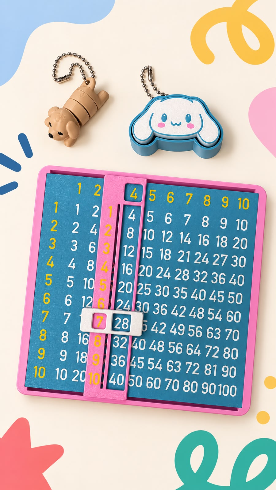 Jogo educativo colorido de números